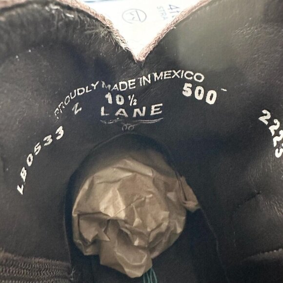 Lane PLAIN JANE Womens Cowboy Bootie 10.5 Western Brown Snakeprint Cowgirl Ankle - Picture 9 of 11